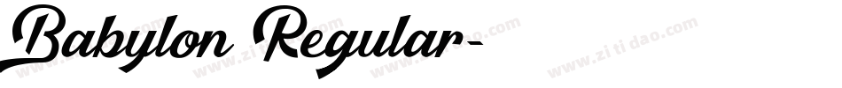 Babylon Regular字体转换